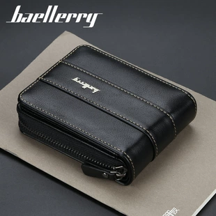 Мужской кошелёк baellerry PU на молнии трёхсложный для прав