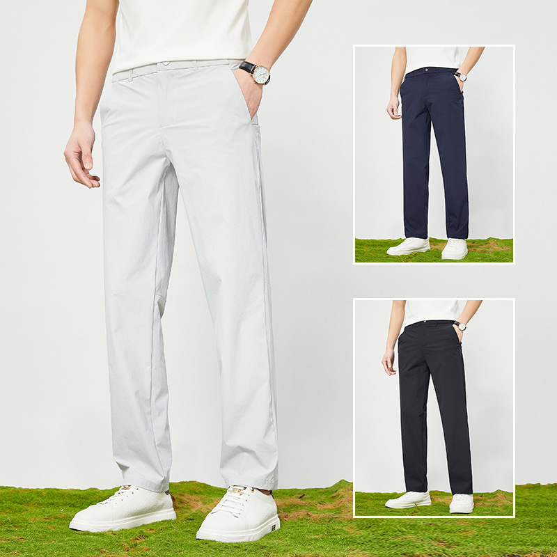 7A Antibacterial Men's Casual Pants 2025 Spring and Summer New Men's Business Casual Stretch Ultra-Thin Quick-Drying Pants for Men