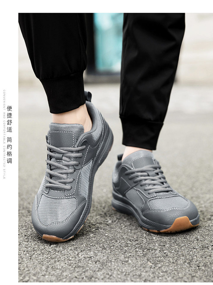 Giày chạy bộ thể thao unisex mũi rộng chống trượt, thân lưới thoáng khí cho người bàn chân rộng — Màu xám 7666, Đen 7666 chi tiết 22
