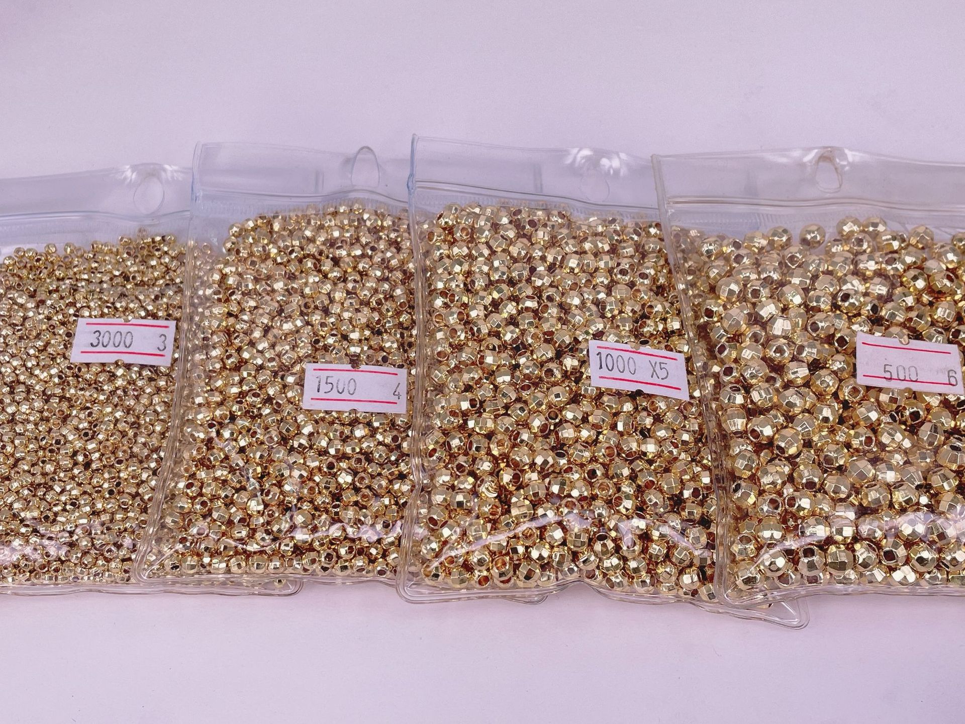 100 PCS/Package Diameter 3mm Diameter 4mm Diameter 5mm Hole 1~1.9mm Hole 2~2.9mm Copper Laser Bead Beads display picture 6