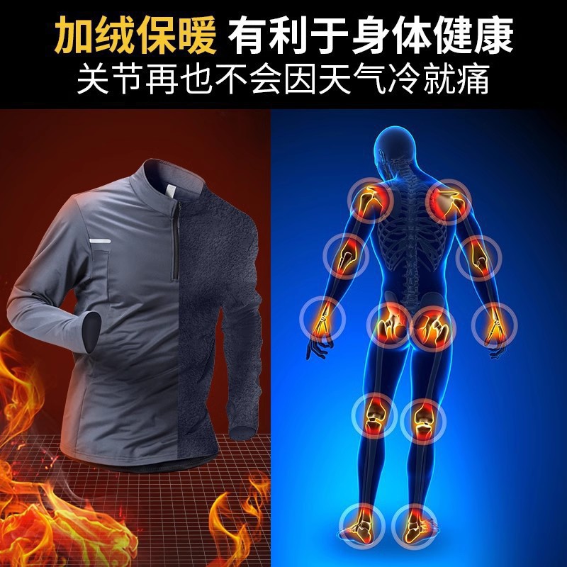 Transfronterizo otoño y invierno nuevo hombre deportes ocio correr entrenamiento de gimnasio cremallera impresión suelta camiseta de manga larga