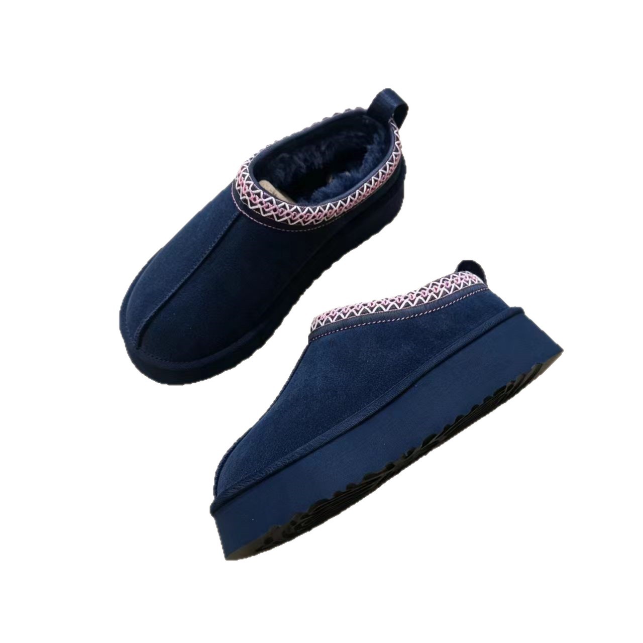 Botas de Nieve Bajas para Mujer de Piel de Vaca y Mezcla de Lana, Antideslizantes y Térmicas, para Uso Diario