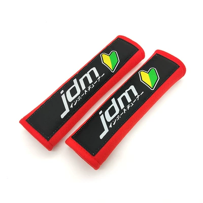 Seat belt shoulder pad: pad modified JDM car - jdm-red
