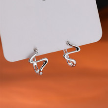 方行925纯银耳扣女波浪型小众设计高级感耳钉耳饰2022年新款潮ins