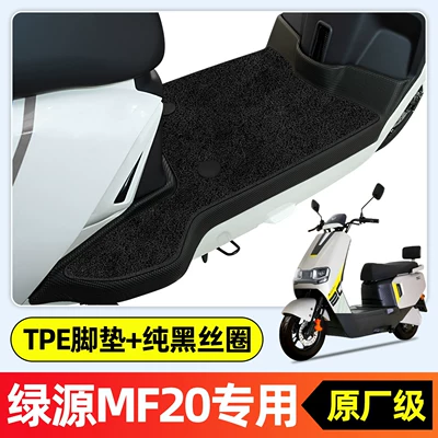 Electric vehicle foot mat F20/MF20 electric bike special - special-for-green-source-f20mf20new-modeldouble-layer-full-coverageoriginal-factory-grade-tpe-floor-mat-pure-black-wire-loopr256