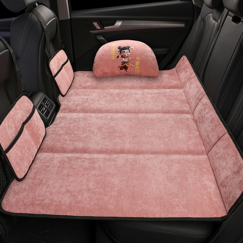 車載用シェニール折りたたみベッド、汎用エアレス車用寝具、後部座席用睡眠グッズ、折りたたみ式マットレス|undefined