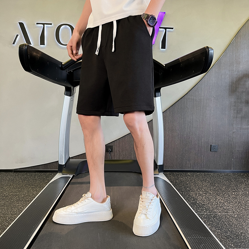 Shorts verdi in twill da uomo estate 2023, nuovi pantaloni pentagonali casual e sportivi, pantaloni da spiaggia alla moda per uomo_voghion.com