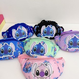 New Children's Stitch Pocket Cute Cartoon Baby Boys and Girls Chest Bag Shoulder Bag Foreign Trade Cross-border Wholesale