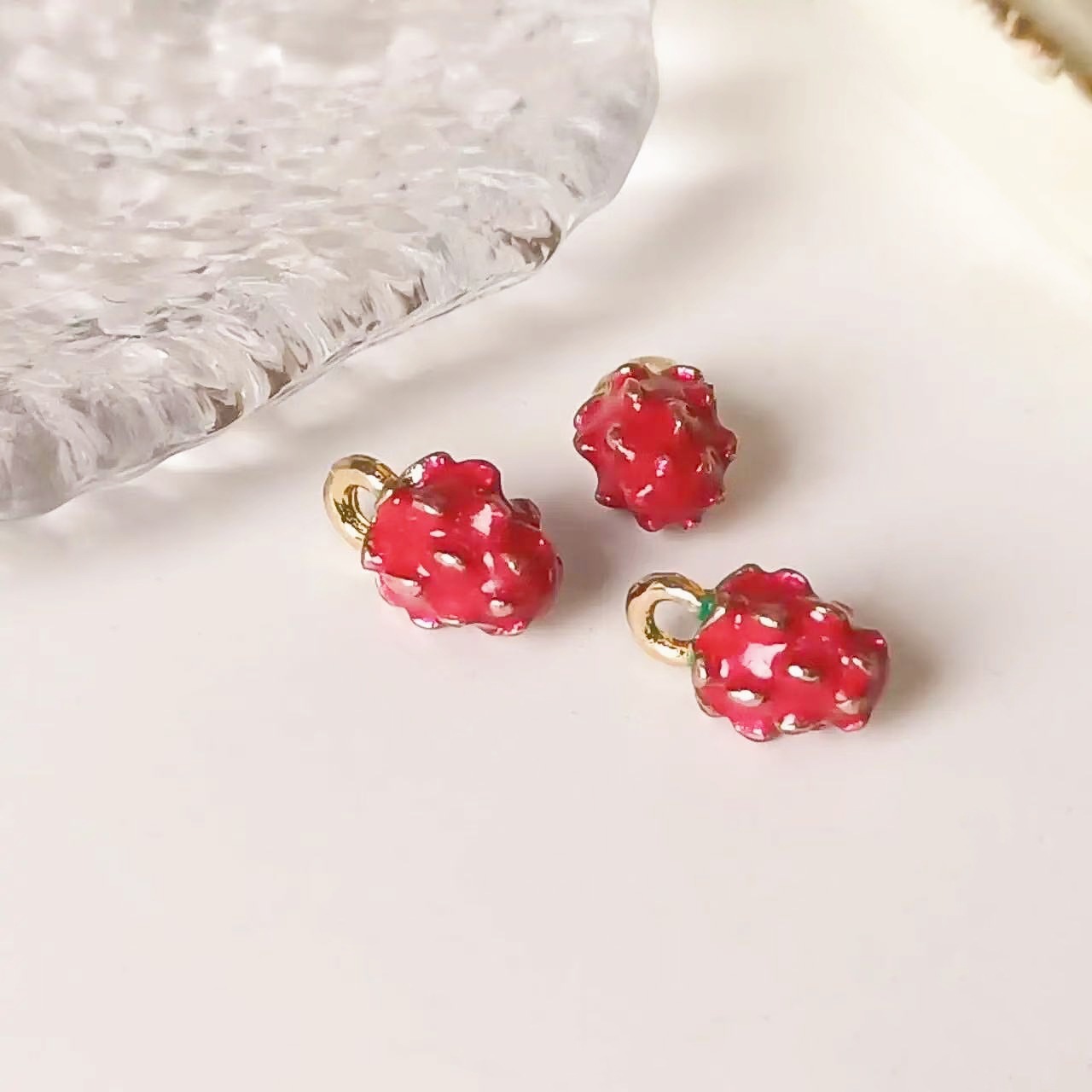 20g Weight Pendant Jewelry Making Type Charms, Earrings, Necklace Classification 10 PCS/Package Quantity Alloy Material Fruit Pattern All Seasons Season Plating Design Cute Style 10 PCS/Package Alloy Fruit Pendant Charms Earrings Necklace 无
