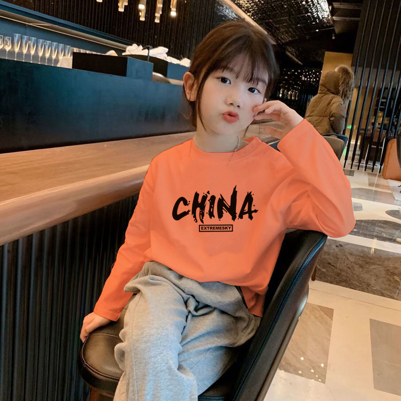 H2328 # 100% 純綿子供長袖ボトムシャツ春秋プリント洋気カジュアルtシャツ女の赤ちゃん上着潮t|undefined