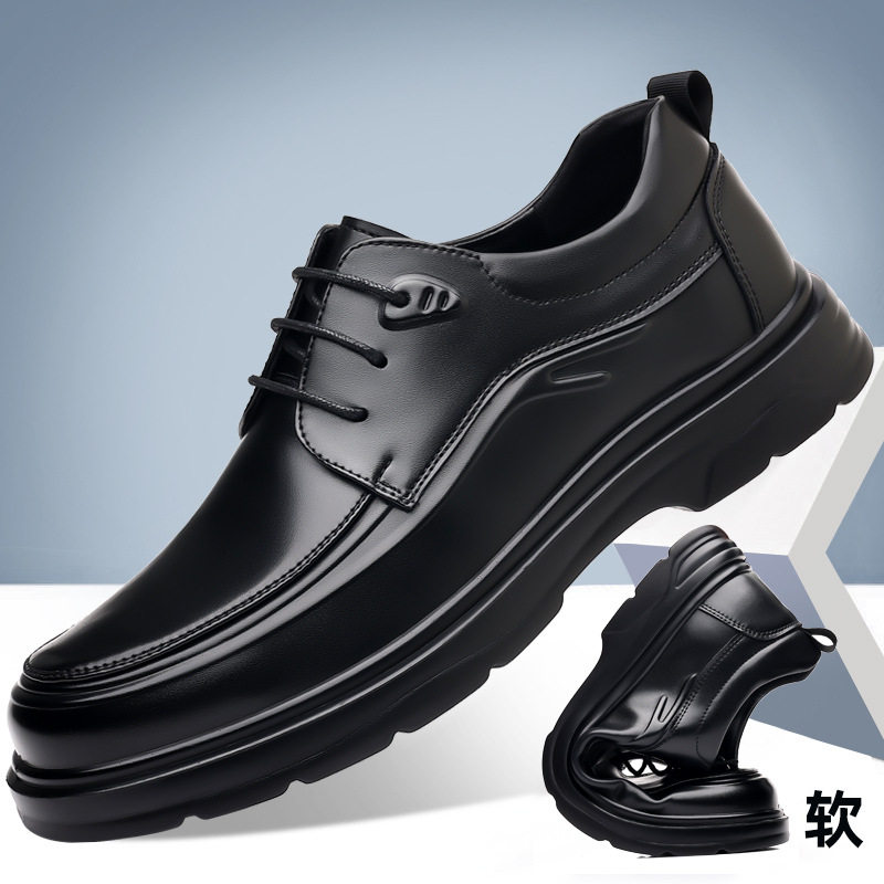 Giày da nam derby mũi nhọn đế mềm chống trượt, giày công sở đi làm dự tiệc — G28619 Màu nâu, G28619 Màu đen