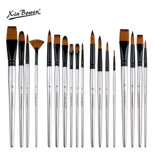 Art students special silver water chalk painting graffiti nylon brush students diy acrylic brush oil brush wholesale