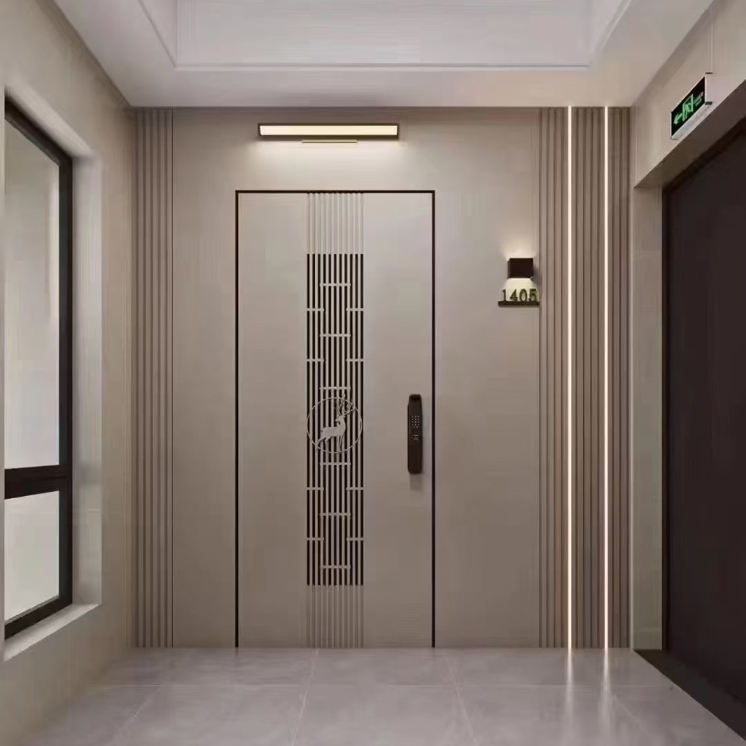 厂家现代简约家用隔音防盗韩式进户别墅门精雕铸铝防盗门入户门