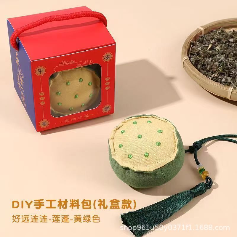 端午の節句の香包香嚢幸運蓮刺繍完成品ストラップ|undefined