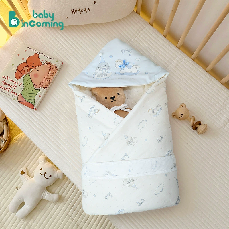 Утолщенное детское одеяло из чистого хлопка для осени и зимы, противоударное одеяло для новорожденных, подходит для всех сезонов.