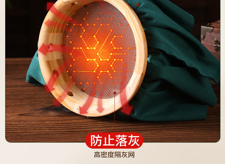 Moxibustion Jar Set for Navel and Abdomen Warming with 108 Aged Moxa Cones Rose Oil and Straps quality and texture