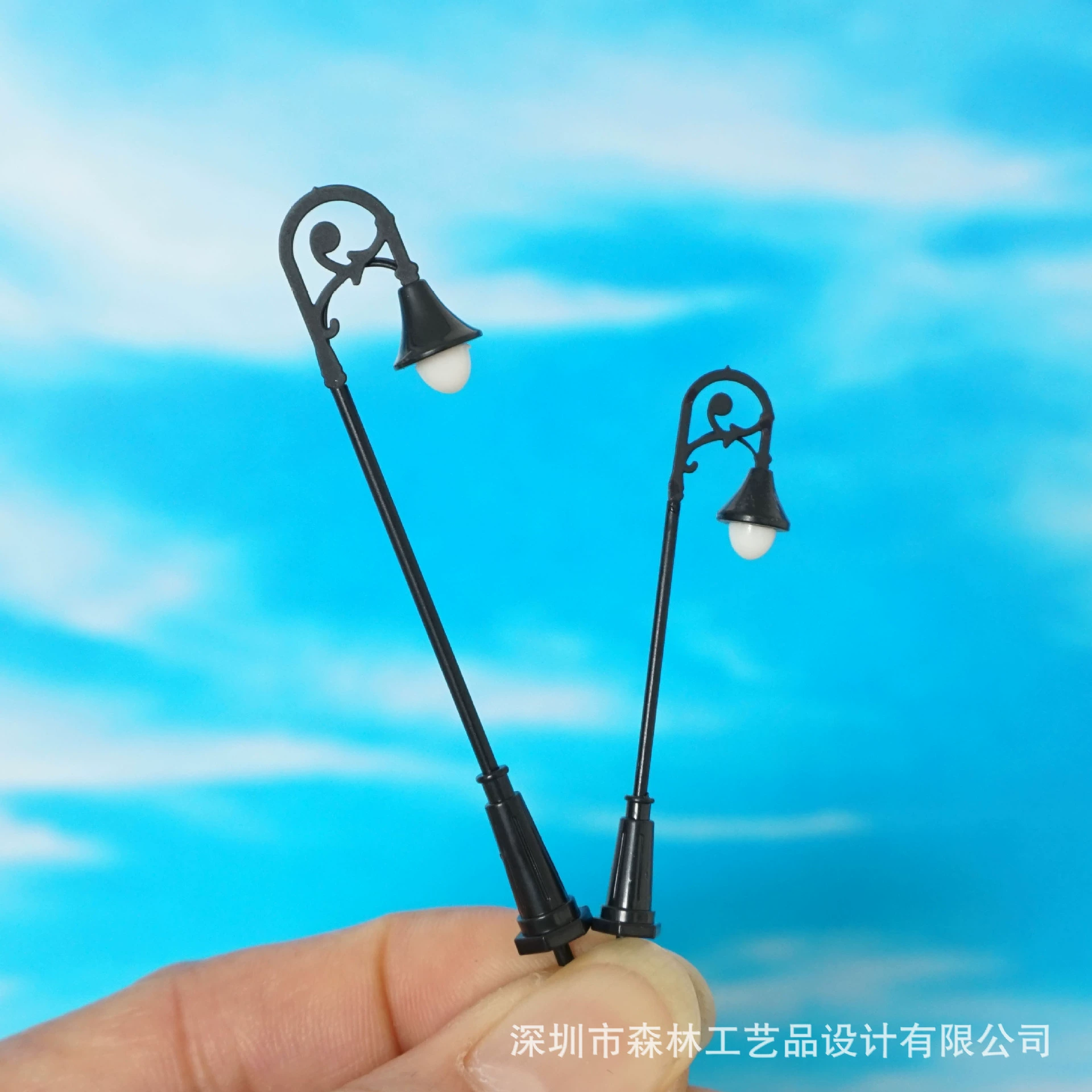 Материал модели здания садовый светильник DIY ручной работы песочный стол Светящийся Металлический светильник Модель улицы lamp-FT07