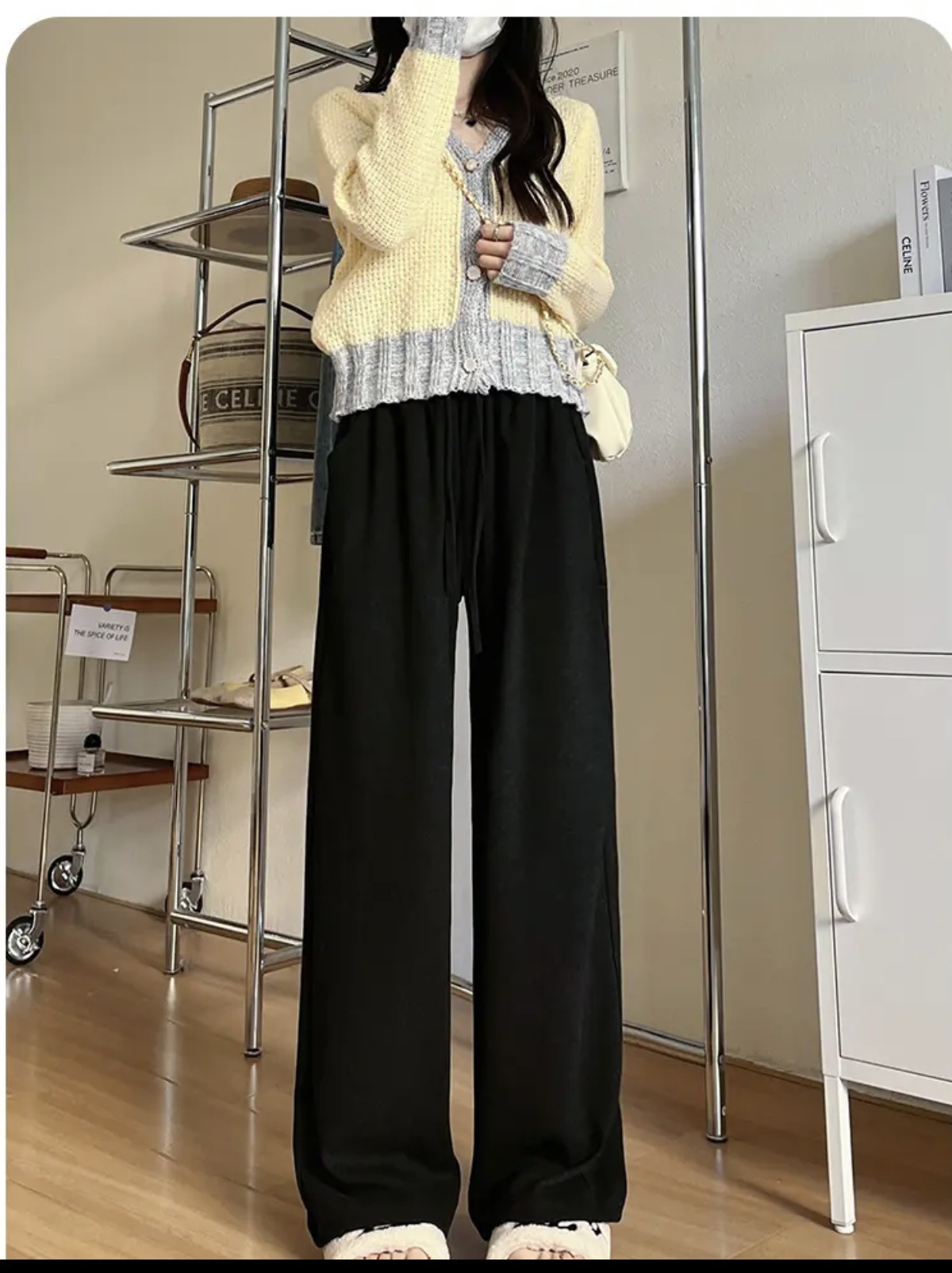 검정색 얇은 단면 [길이 97CM]