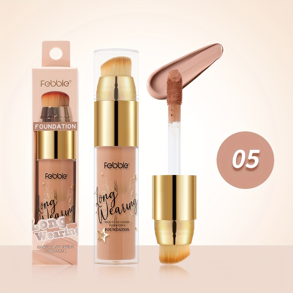 USHAS Cross-Border Spot Maquillaje Base Liquid Combination Set impermeable sin quitar el maquillaje para aclarar el tono de la piel FS449FA + B