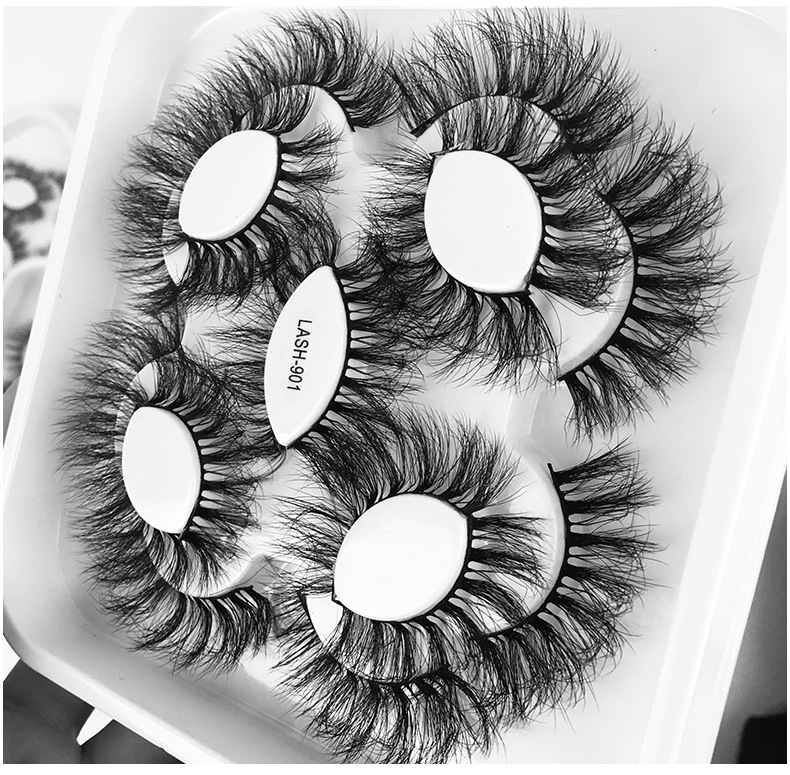 Fashion Double-layer Thick Cross Mink Hair  False Eyelashes 9 Pairs display picture 5