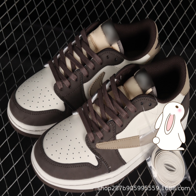 조 1 로우탑 화이트 브라운 DM7866-666