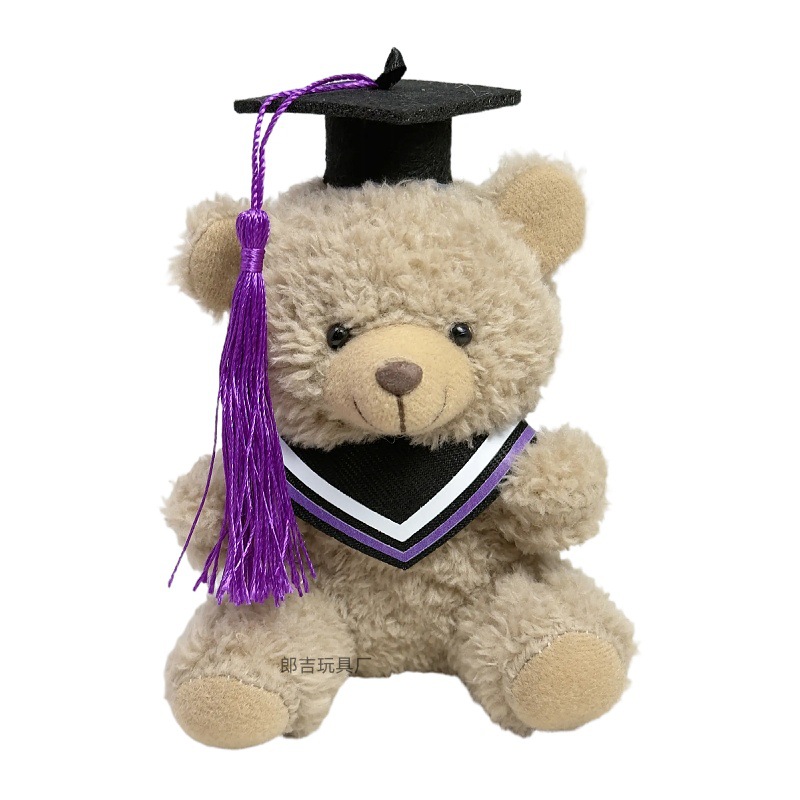 Temporada de graduación oso Teddy Teddy Teddy Teddy sombrero doctor uniformes de regalos impresa logotipo escolar