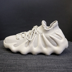 椰子鞋女2023春夏新款火山八爪魚襪子鞋透氣飛織情侶運動休閒鞋子