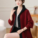 媽媽秋裝氣質(zhì)外套中長(zhǎng)款洋氣上衣中老年女裝春秋時(shí)尚大衣2025新款，女裝毛呢外套，妃慕昵服飾