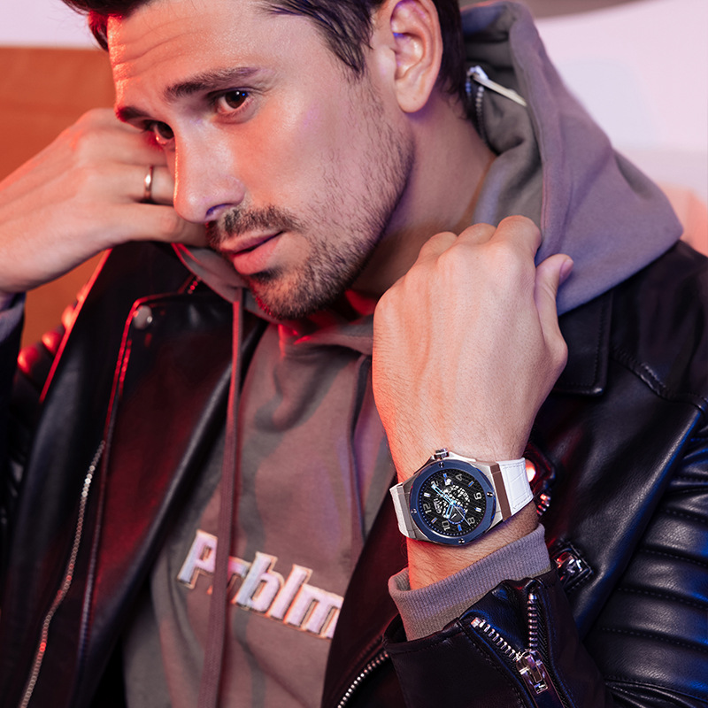 Bugatti Watch German Brand Fashion Multifunctional Men's Mechanical Watch Cross-border Supply AliExpress Hot Selling Explosions