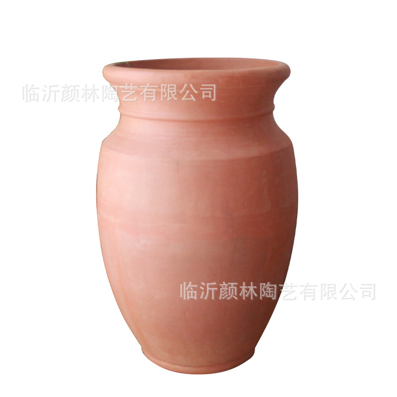 Grandes paneles de cerámica roja paisajística gran vasija de cerámica gran vasija de flores de cerámica gruesa comestibles jardín decoración vasija de cerámica combinación de vasija de cerámica de suelo vasija de cerámica