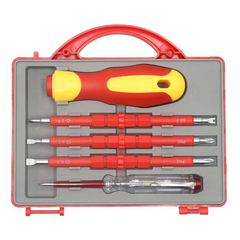 Insulated screwdriver set, Phillips head, high voltage resistant