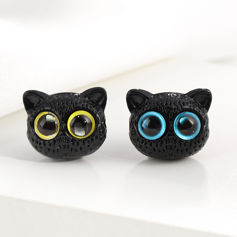 Cartoon resin cute big eye cat head DIY jewelry accessories fashion children bracelet necklace accessories wholesale in stock