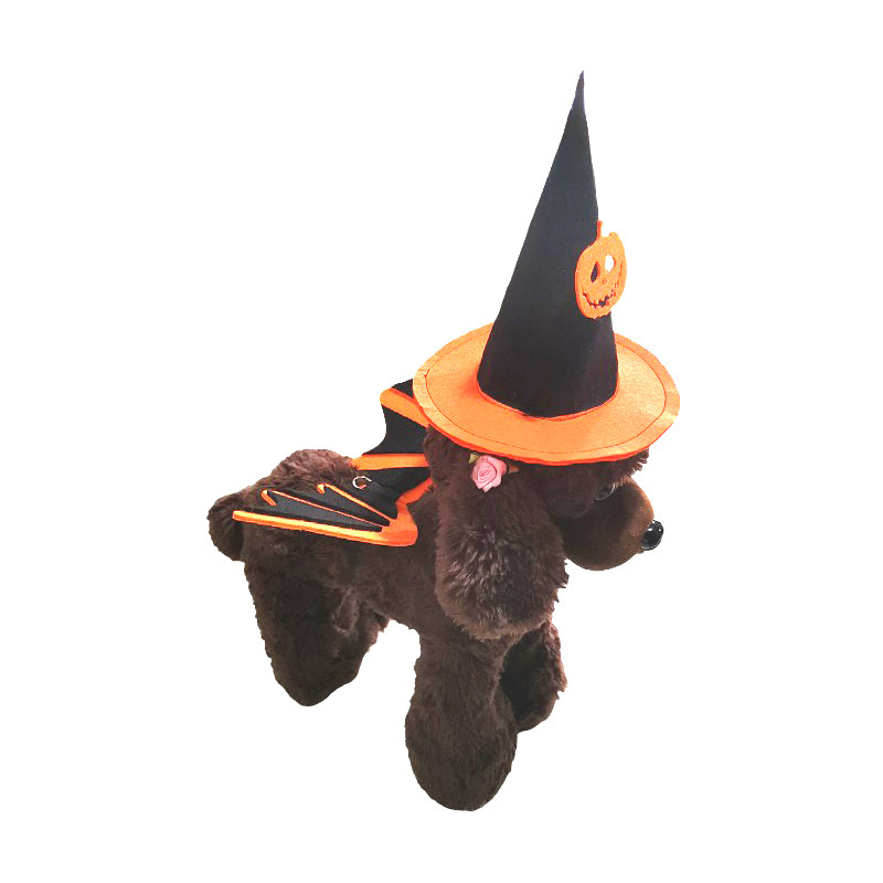 Halloween traje para mascotas alas de murciélago voz cambiante traje de vacaciones divertido perro gato pajarita sombrero para mascotas accesorios