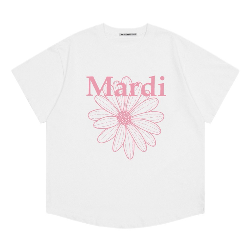 2025新款韩国Mardi短袖金高银同款小雏菊T恤百搭女上衣宽松高版本|undefined