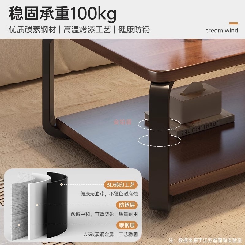 茶几中古风客厅家用2025年新款小户型简易出租房置物桌阳台茶桌|undefined