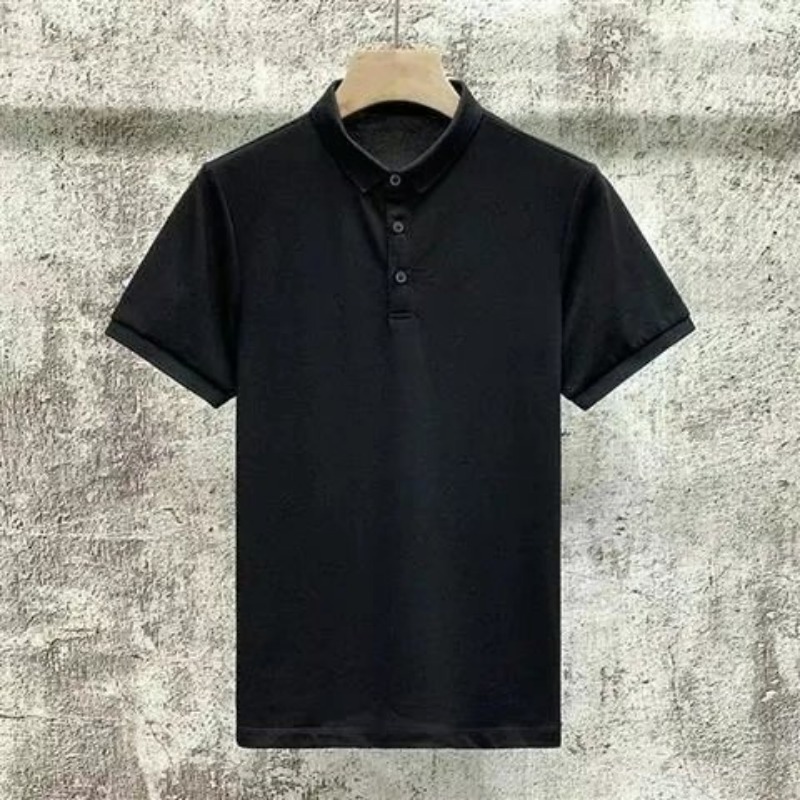 Camisa de Polo de manga corta de verano Camisa de Polo slim-Fit para hombre Camiseta de solapa de media manga de moda para hombre