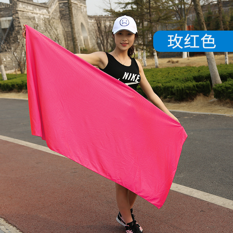 佳美玫红大号尺寸冷感运动冰凉毛巾