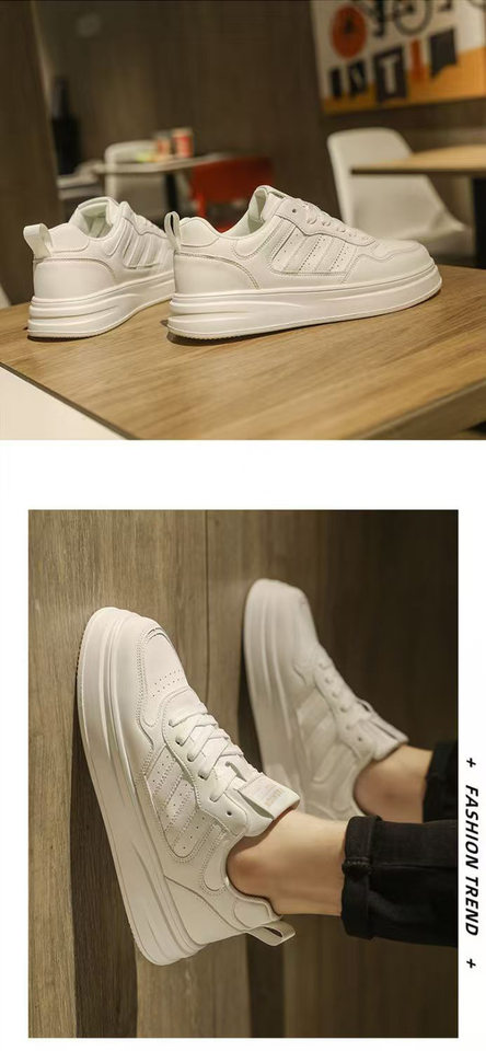 Giày sneaker nam cổ thấp thoáng khí dễ phối đồ, đế cao su gót thấp 1–3 cm — A2511 trắng nâu, A2511 trắng đen chi tiết 12