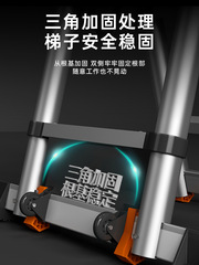 Aluminum Alloy Stair Ladder Home Use Folding Telescopic Indoor Multi-purpose A-Frame Stair Ladder Portable Step Ladder