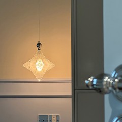 法式包豪斯星星吊灯玄关卧室床头灯轻奢设计师走廊餐厅玻璃小吊灯