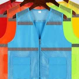 定制志愿者广告工作服网眼透气镂空马甲可印LOGO跑步
