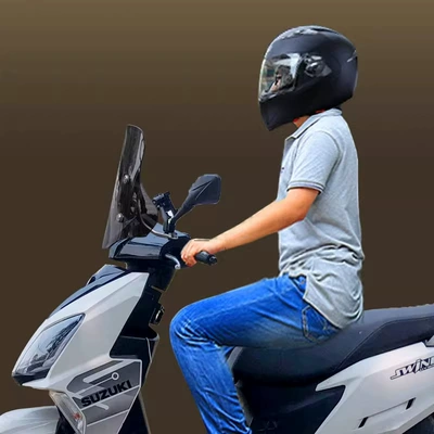Uy125 Windshield Modification, Motorcycle front windshield - 35cm-brown-plexiglass-stainless-steel-lifting-bracket