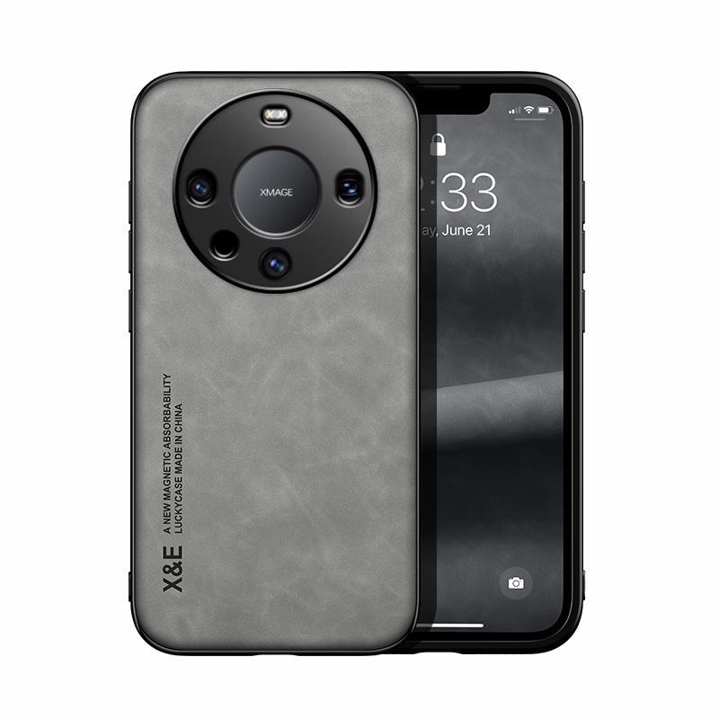 Huawei mate70pro 携帯電話ケース Pura80 肌触りの良いレザー調 P60 車載用磁気吸着 MaiMang30 保護ケースに適用|undefined