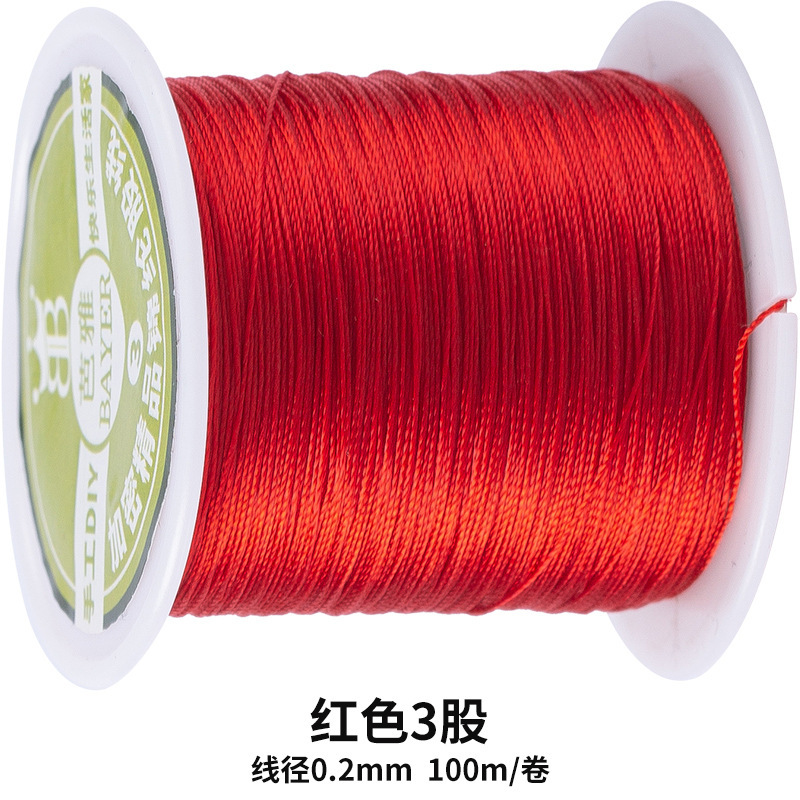 <unk> línea de jade línea 72 línea de trenzado línea de colgante línea de oro mano DIY cuerda roja cuerda de trenzado pulsera cuerda de trenzado