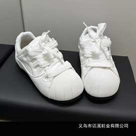 环球纯白德训鞋女款2026新款春季百搭小众轻便运动休闲鞋小白鞋女