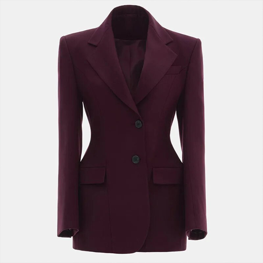 Cross-Border Slim Fit Dames V-hals, Taille-accentuerend, Slimming High-End Ins Commuter Blazer Jas voor Dames_voghion.com