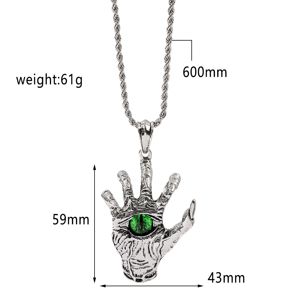 Hip-hop Retro Devil's Eye Alloy Plating Men's Pendant Necklace display picture 1