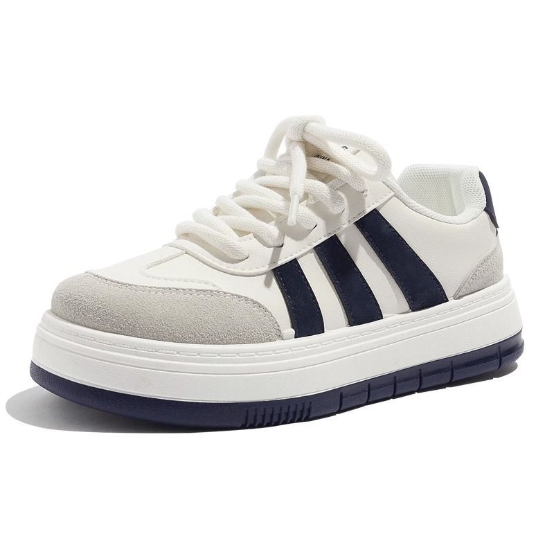 Zapatillas Blancas Suaves Estilo Coreano para Mujer, Primavera 2025, Diseño Exclusivo con Suela Gruesa, Zapatillas Casuales, Mocasines con Punta Redonda