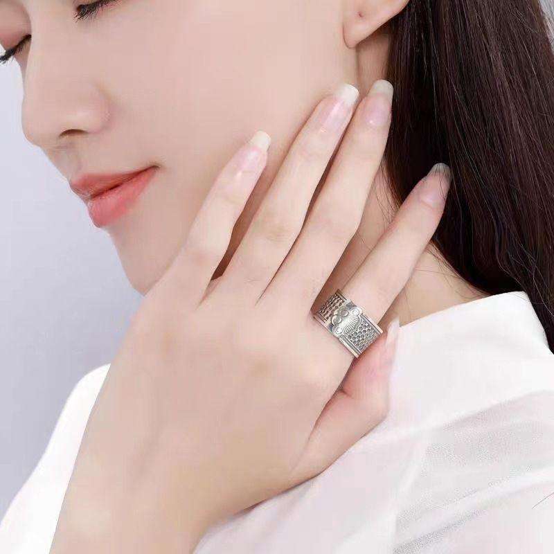 홈 레트로 어머니 두껍게 빈티지 THIMBLE HANDMADE CROSS STITCH HOOP THIMBLE THIMBLE THIMBLE THIMBLE THIMBLE WIDED THIMBLE