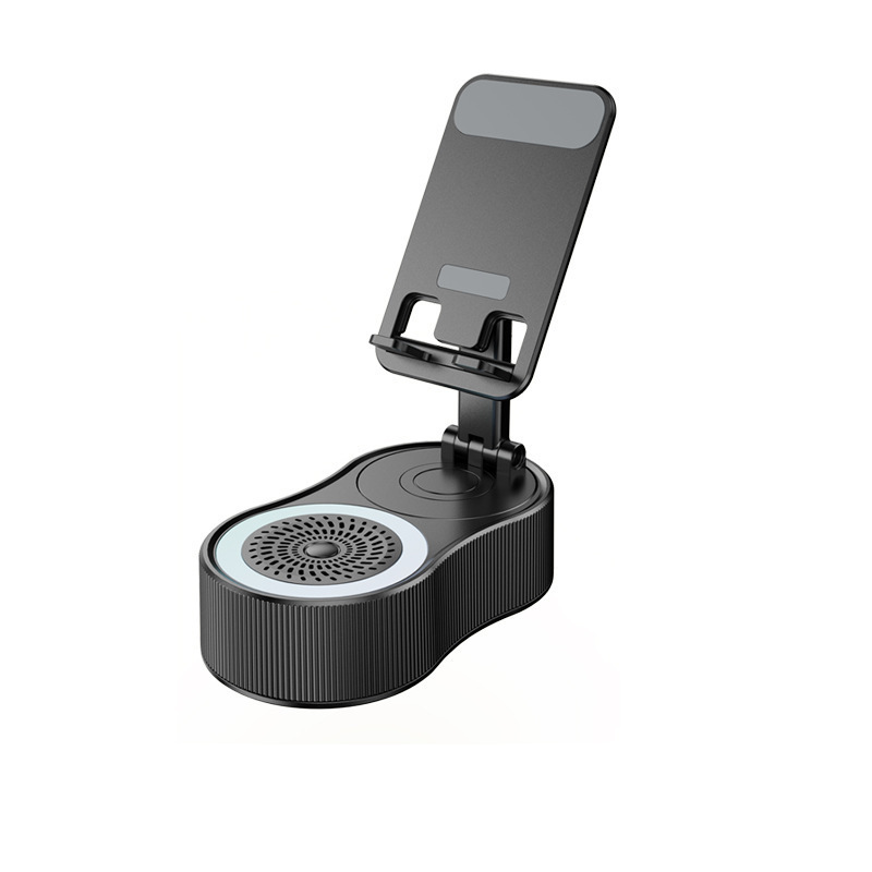 クロスボーダー携帯電話ホルダー電源銀行 Bluetooth スピーカー 360 回転リフティングミニポータブルアンビエントライトオーディオ|undefined